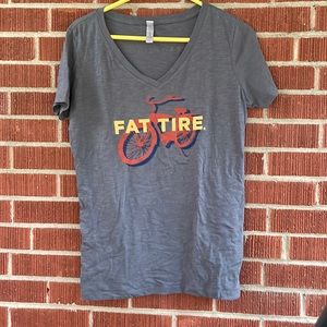 Womens short sleeve New Belgium Fat Tire tee